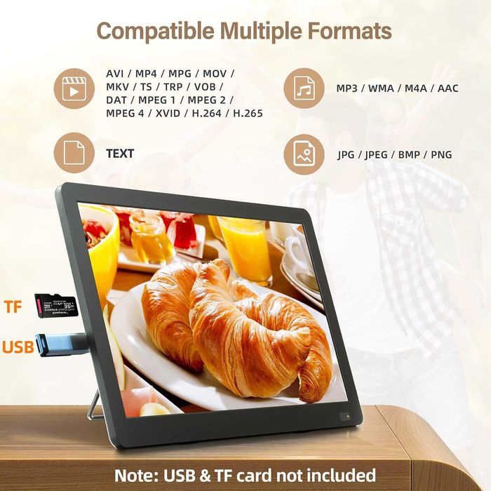 Чисто нов преносим телевизор Desobry 14.1" Full HD с батерия (DVB-T2, HDMI, USB)