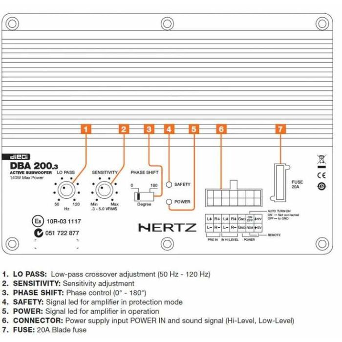 Активен субуфер Hertz DBA 200.3