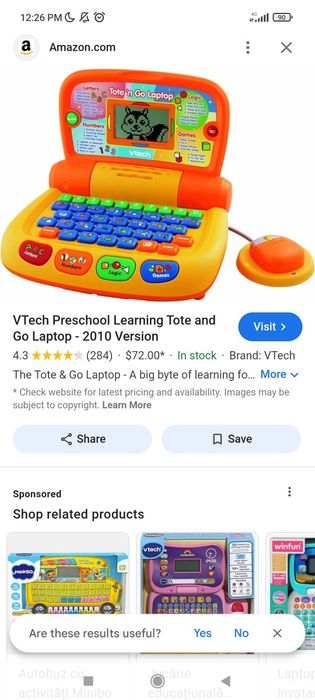Laptop copii VTech jucarie engleza