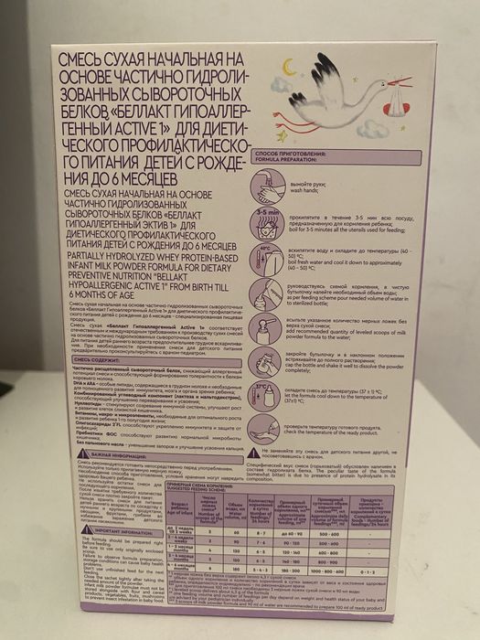 Гипоаллергенный смесь bellact