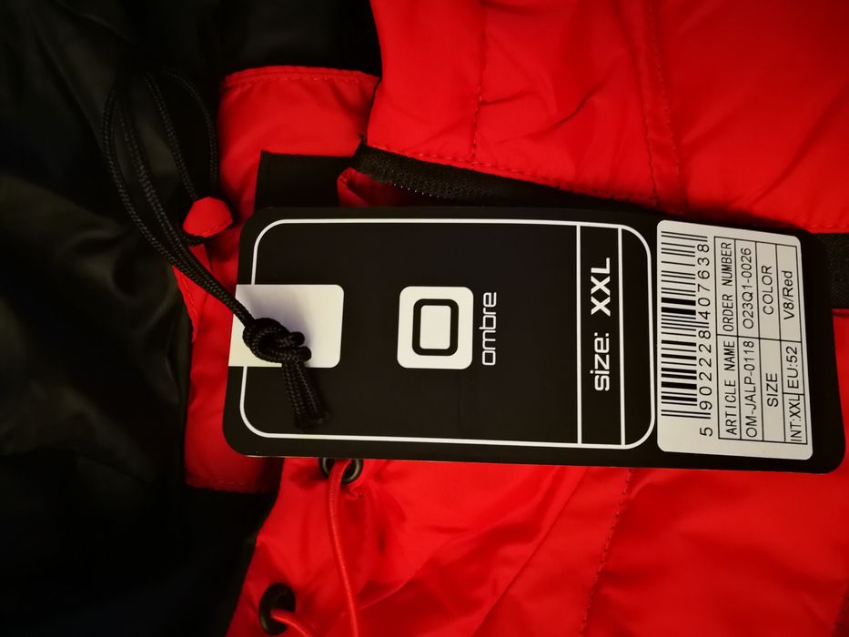 Мъжко ново червено зимно яке