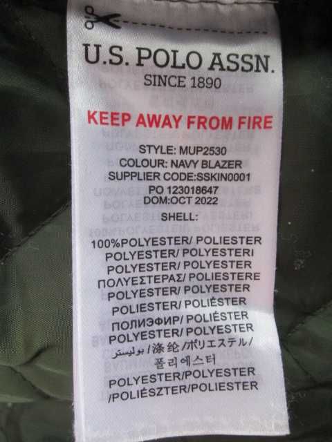 U.S. POLO ASSN. мъжко преходно ватирано яке размер М.