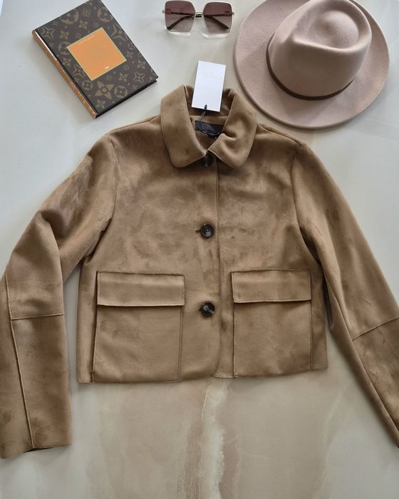 Велурено яке в камелен цвят " Zara"