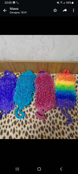 Вехотки-мочалки ручной работы