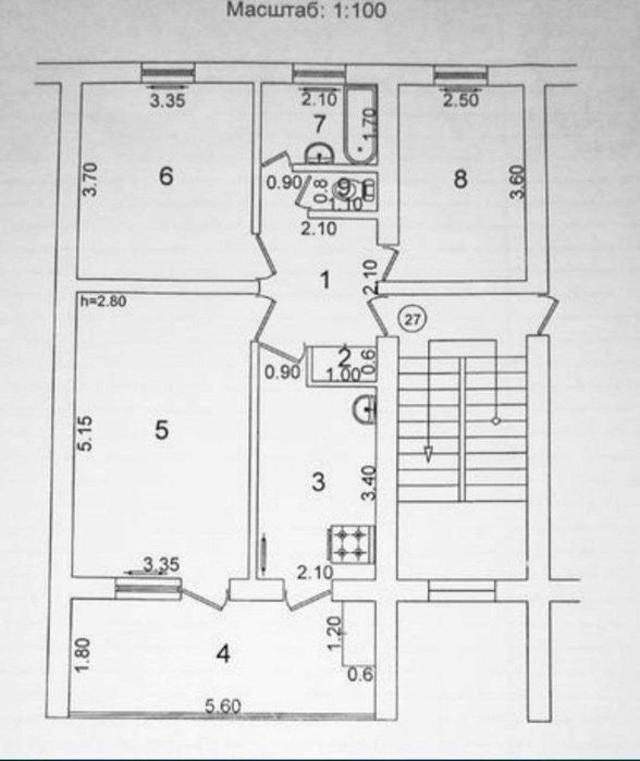 Продается квартира в Яшнабадском районе Авиасозлар 3-х ком 3-этаж 72м2