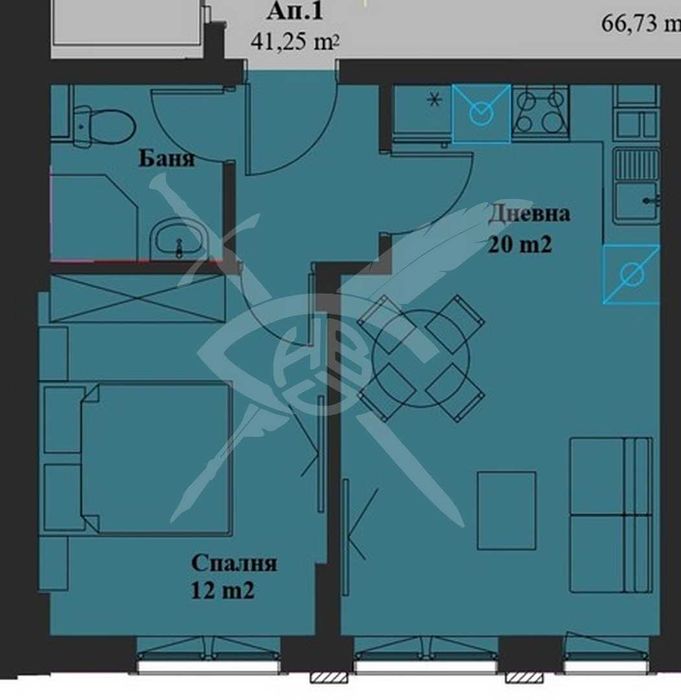 Двустаен апартамент в жк. Банишора №  сграда 1051 ап. 30388