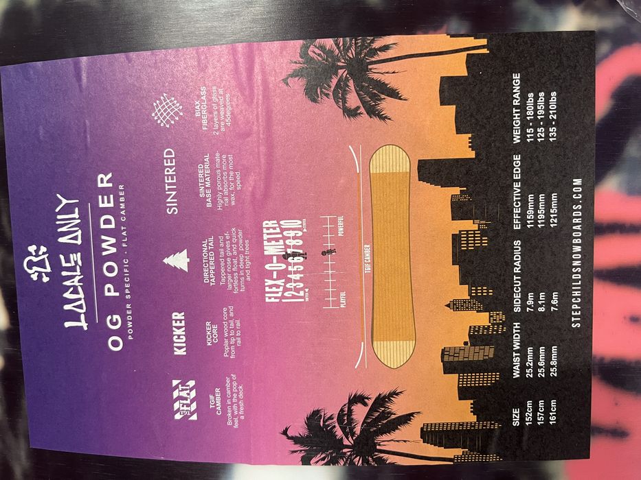 Snowboard STEPCHILD OG POWDER 2015-2016, 157