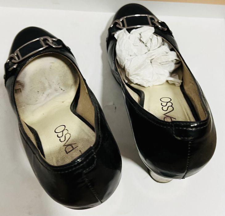 Pantofi de piele culoare bleu/mov