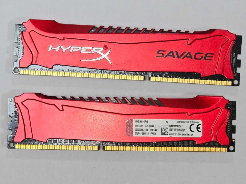 Kit RAM desktop HyperX Savage 8GB (2 x 4GB), DDR3, CL9 1.5V 1600MHz