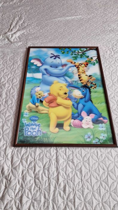 3D мечо пух картина 69.5 Х 49см с рамка
