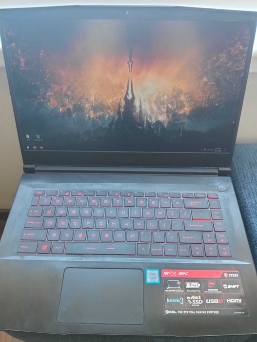 Laptop MSI gaming GTX1050 8Gb Ram i7 12core