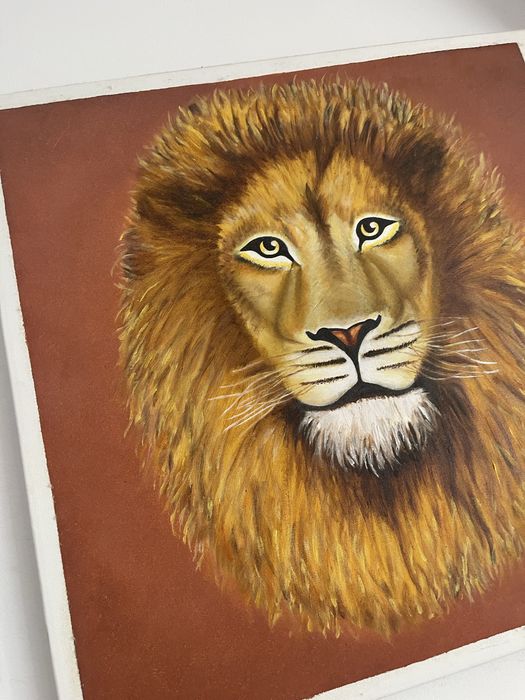 “Leul” tablou ulei pe panza 50x50 cm creatie proprie