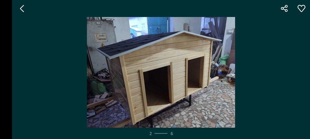 Будка для собаки 1,2 м *90 см, высота 1,15 м