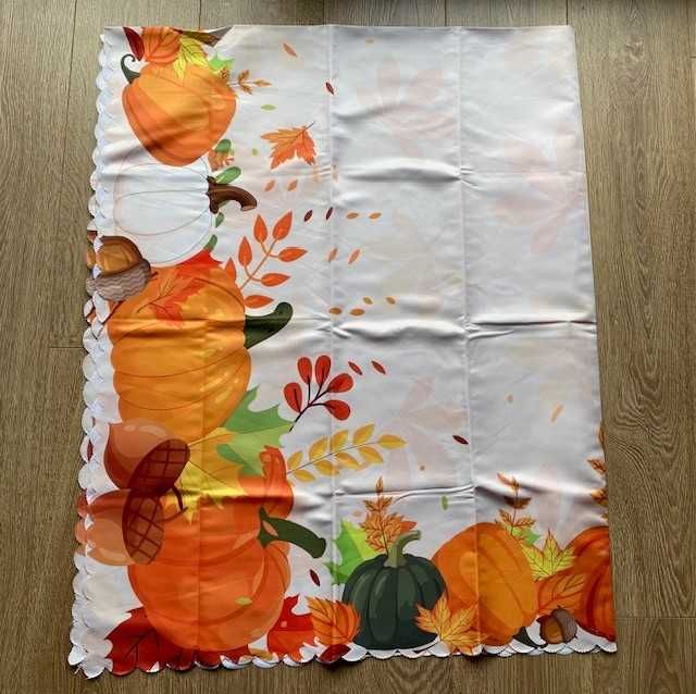 Fata de masa toamna 140x180cm - waterproof, pumpkin print, noua