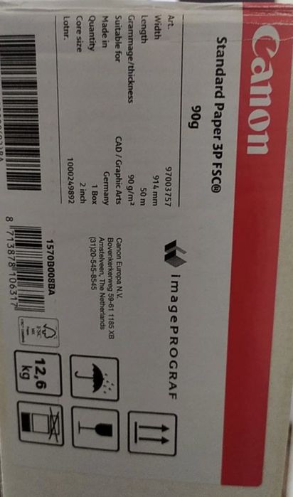 Рулонная бумага для плоттера Canon CAD ST.Pap.90g