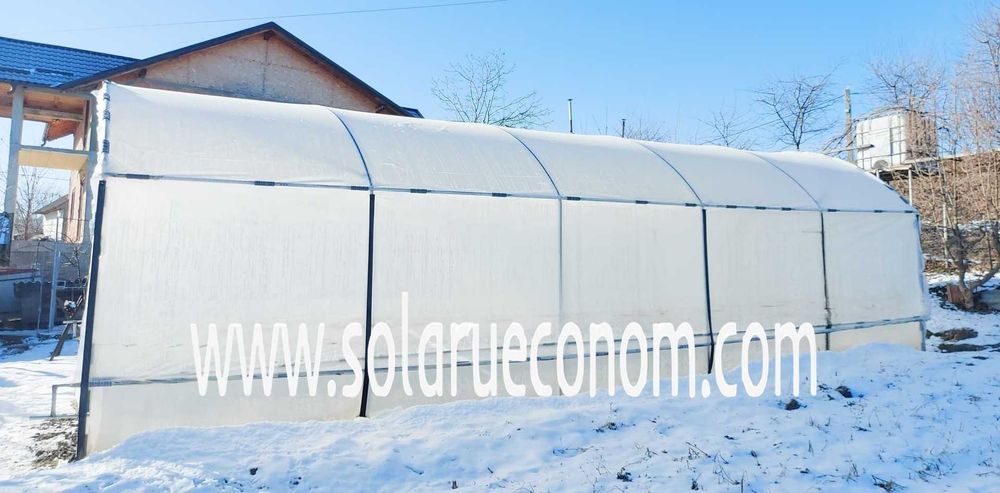 Solar (sera) - structura metalica și folie - 5x6m(30 mp) – 2977 lei