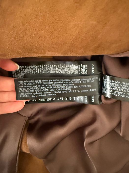 Кожено сако Massimo Dutti