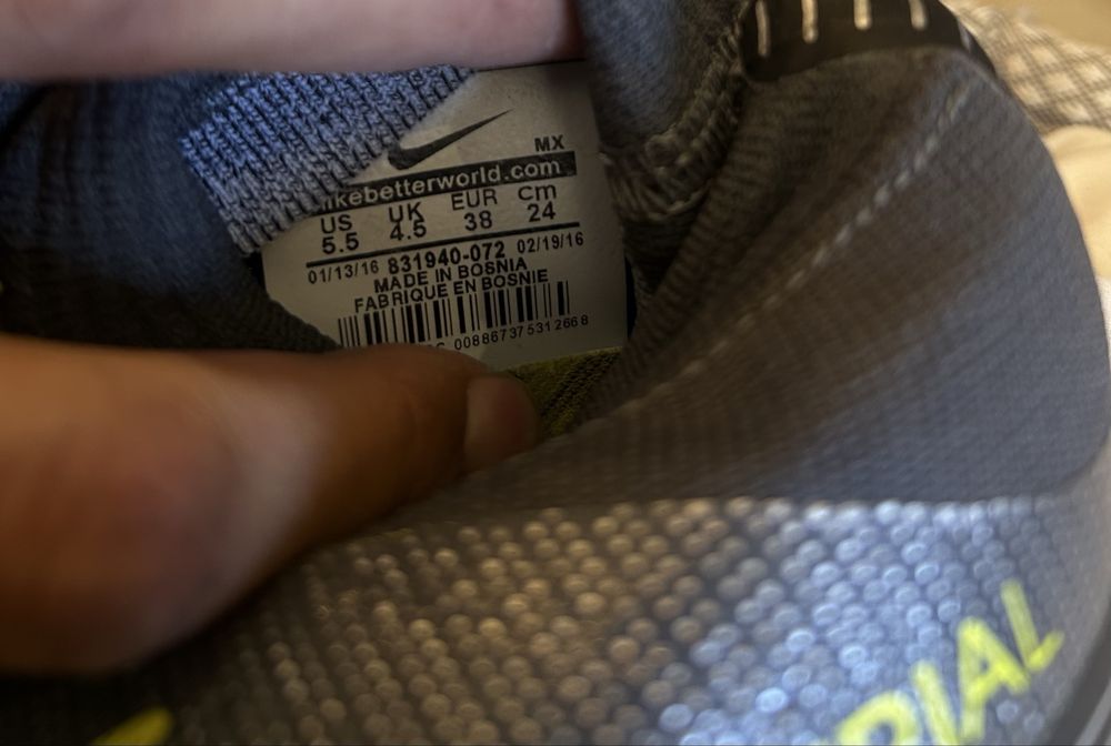 Бутонки Nike MERCURIAL 38 номер