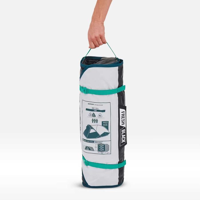 Cort de camping 3 locuri, QUECHUA MH100 XL Fresh & Black DECATHLON