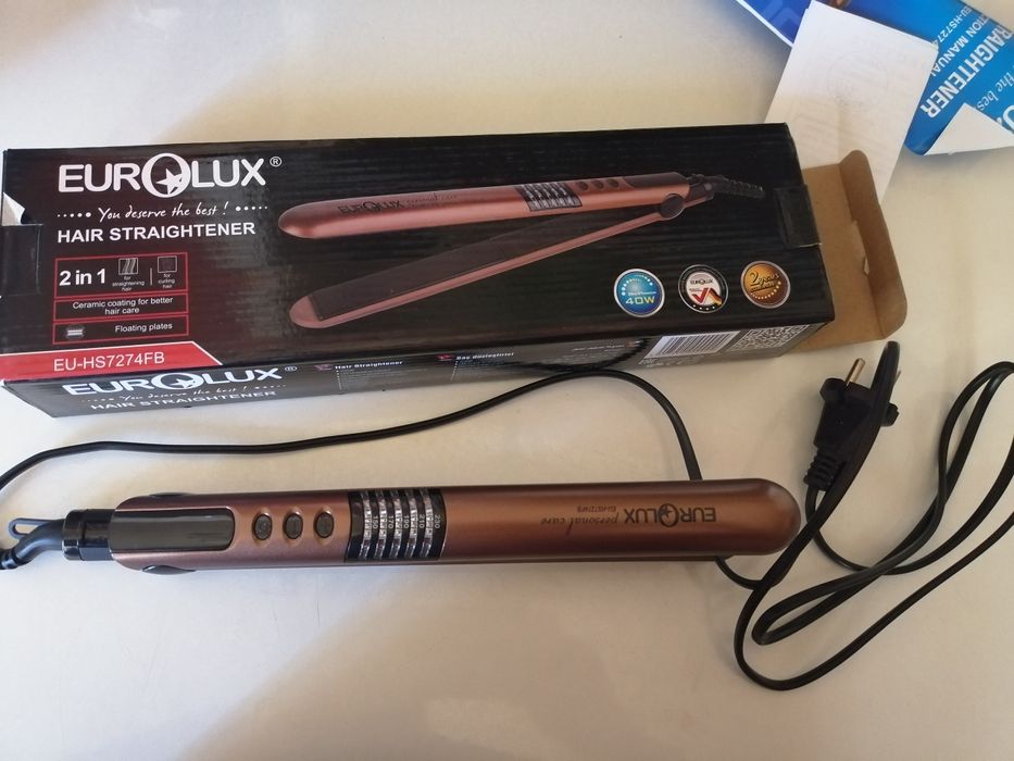 Утюжок EUROLUX профессиональный керамический для волос рс