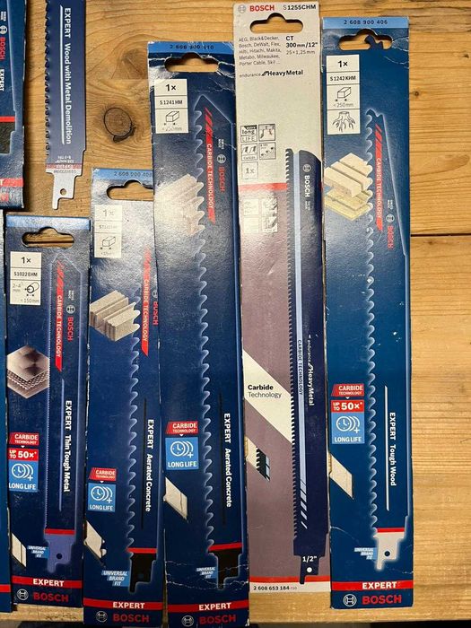 Panze pentru fierastrau sabie Bosch Carbide, Lemn, Metal 225mm - 150mm