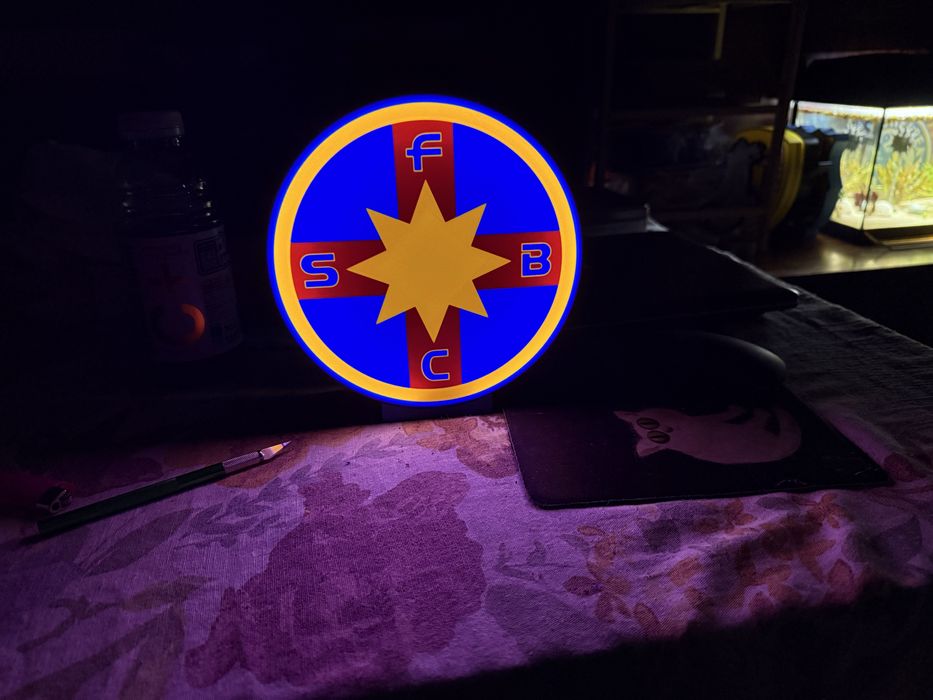 LightBox/Lampa Led FCSB Steaua/Dinamo/Rapid/Barcelona/Real/Manchester