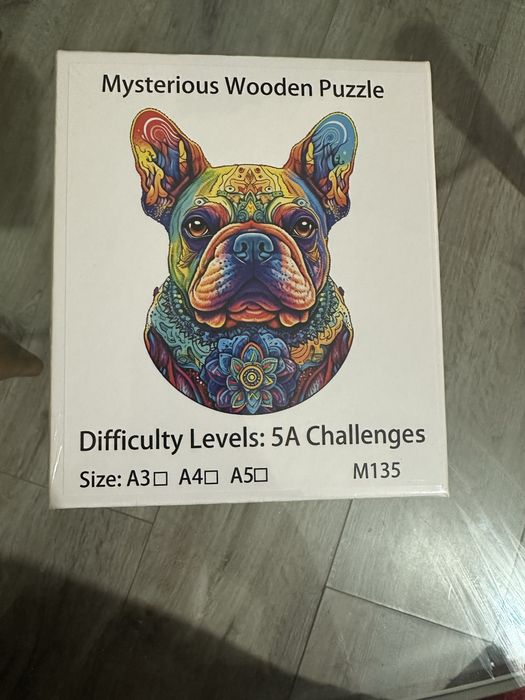 Дървен пъзел Френски булдог