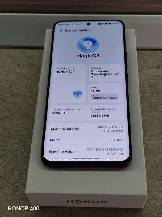 HONOR 200 ca nou, 12gb +12gb, stocare 512gb