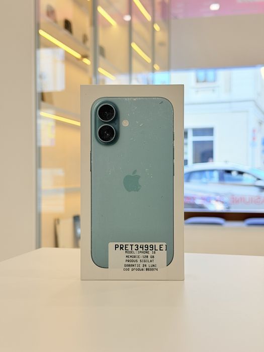Magazin Apple | iPhone 16 | Sigilat | Teal | 128GB | Cu Garantie | In Rate | smilemobile.ro