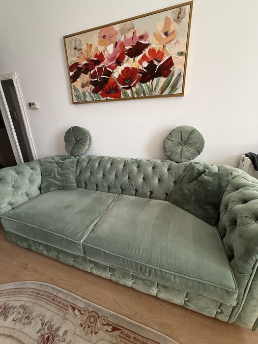Canapea + fotoliu Chesterfield