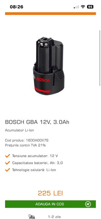 Pendular Bosch GST 12V-70 cu 2 ac .de 3 ah si inc-Nou