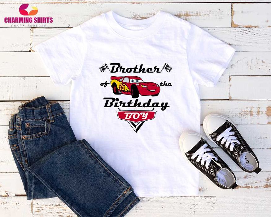 Тениски за Рожден ден с CARS, Светкавицата Маккуин, Lightning McQueen