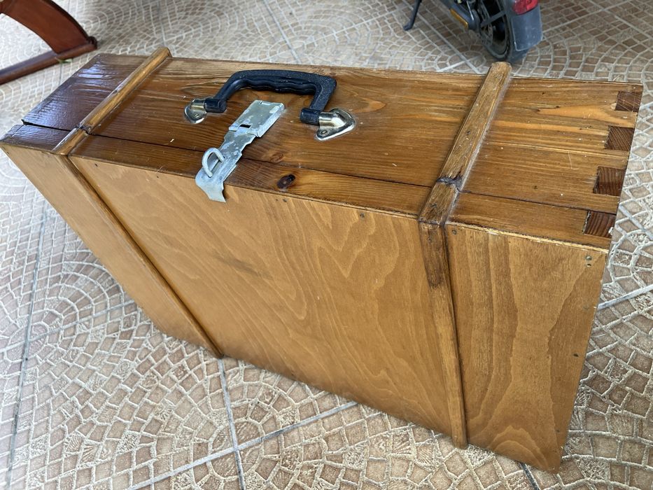 Valiza lemn retro pt sedinte foto