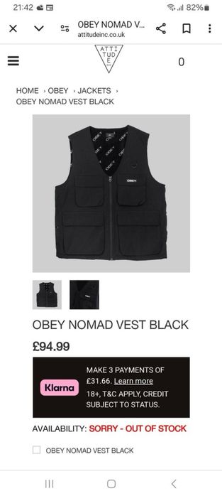 Obey Nomad Vest for Men мъжки функционален елек