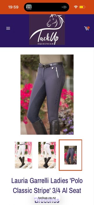 Pantaloni echitatie Lauria Garrelli Polo Classic Stripe