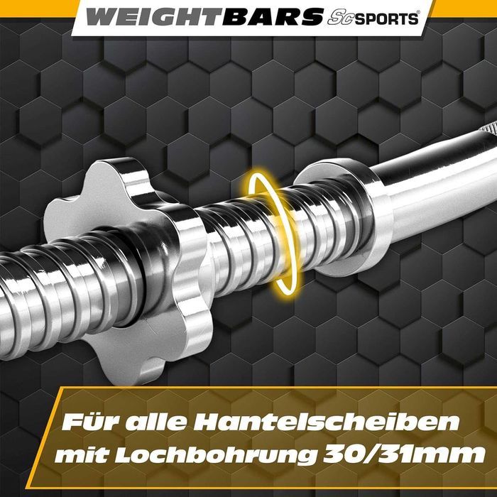 Bară SZ, 120 cm, 30/50 mm, până la 110 kg crom