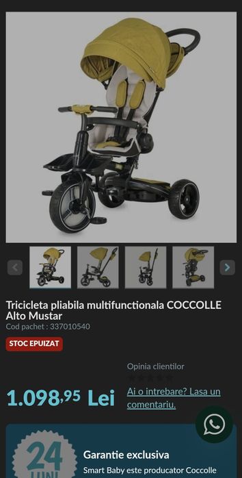 Tricicleta  Coccolle  alto