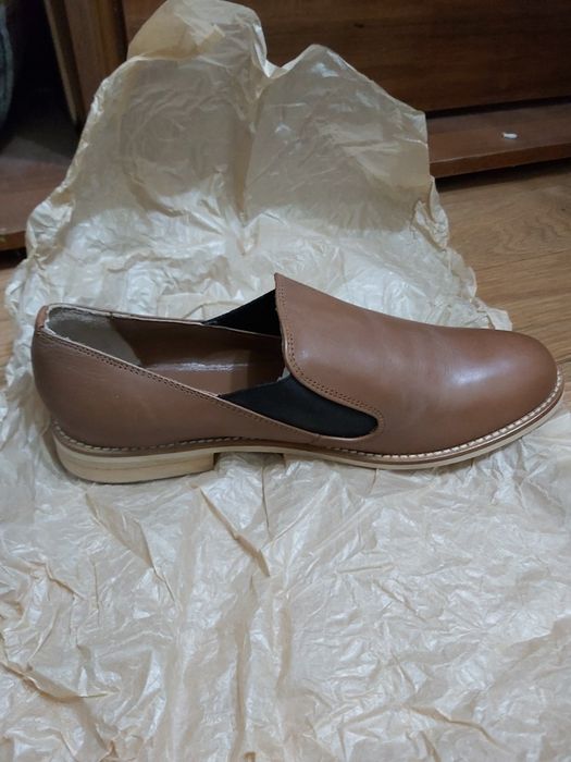 Кожаные лоферы-туфли