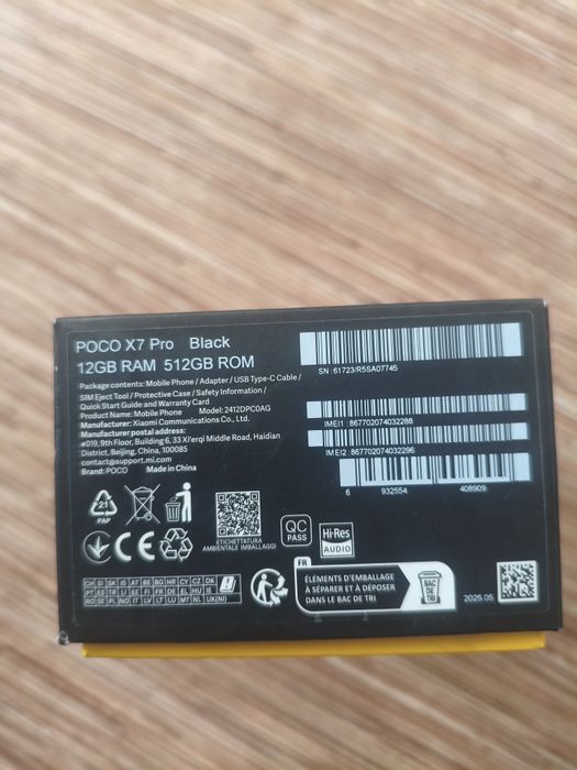 Продам poco x7 pro 12/512