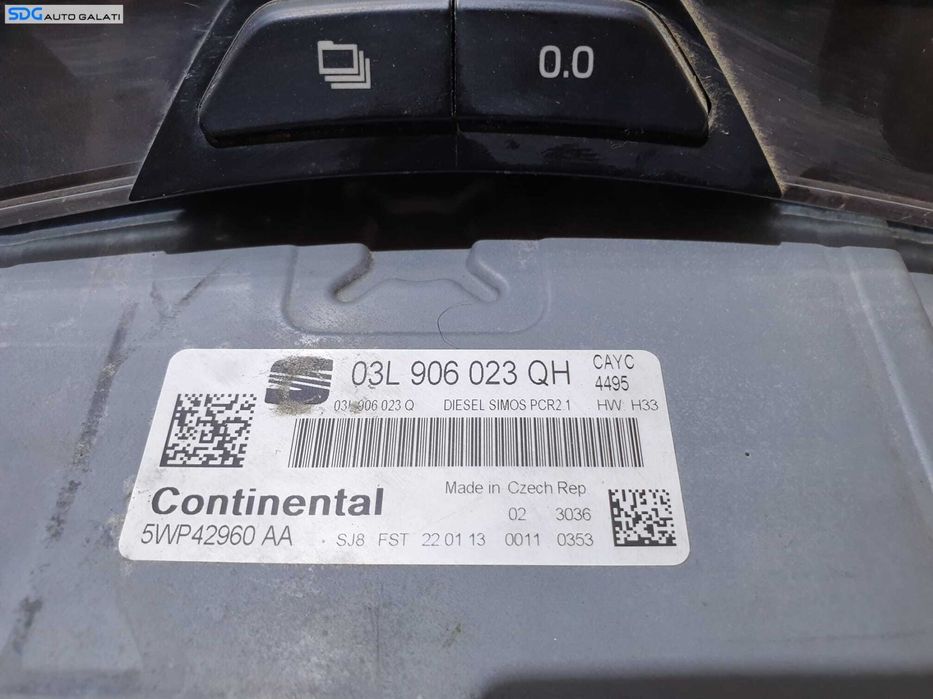 Kit Pornire ECU Calculator Motor Cip Cheie Ceas Ceasuri Bord cu Imobilizator Seat Toledo 4 1.6 TDI CAY CAYC 2013 - 2018 Cod 03L906023QH 03L906023Q 5WP42960AA 6JA920940A [LC1345]