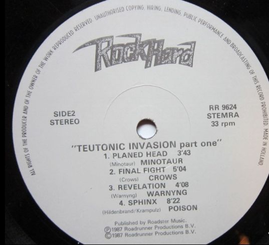 cadou rar Teutonic Invasion  made Holland 1987