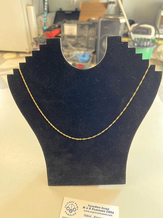 Златен Дамски Синджир 56см 3.29гр 14к