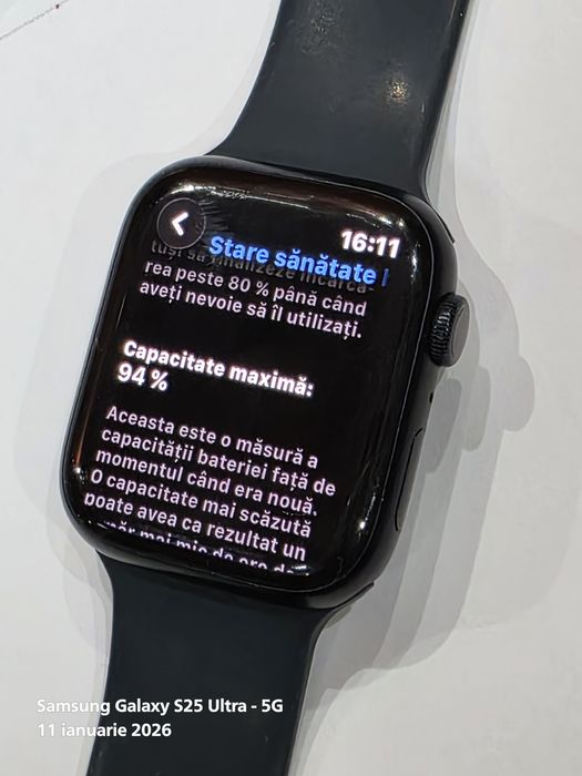Apple Watch Seria 9 -45mm Midnight Impecabil / Garantie
