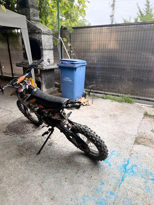 VAND Motocicleta Moto Cross Dirt Bike 125cc Benzina 4 Timpi Negru-Portocaliu