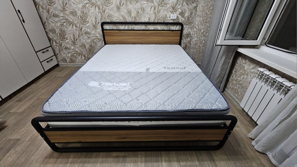 Двухспальная кровать 2 kishilik kravat Kalavat Temir kravat loft