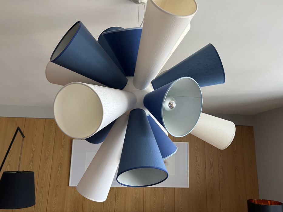 Дизайнерски полилей Light4 Aqua от Brian Rasmussen - син и бял