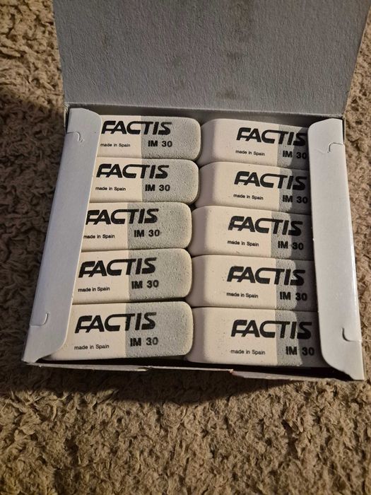 Gume FACTIS pt. sters urme grafit,  4 cutii  a cate 30 gume, Spania