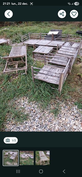 Set de gradina din bambus