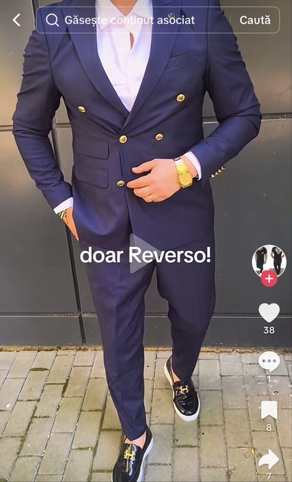 NOU Costum bărbați bleumarin sacou+pantaloni