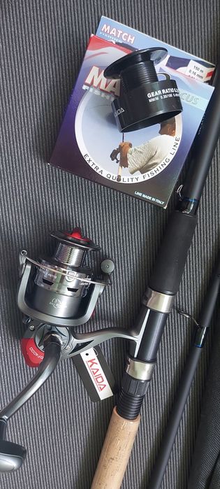 Нова карбонова въдица 3м 100-200гр с макара и влакно,риболов, такъм